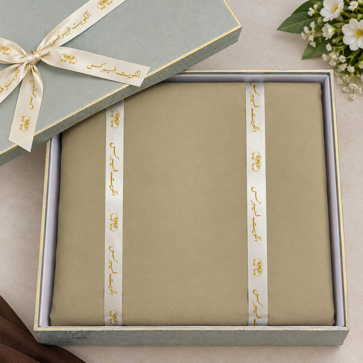 Premium Cream Wash & Wear Fabric – Al Kuwait Gift Box