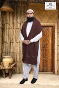 Premium Dark Brown Silver Shawl